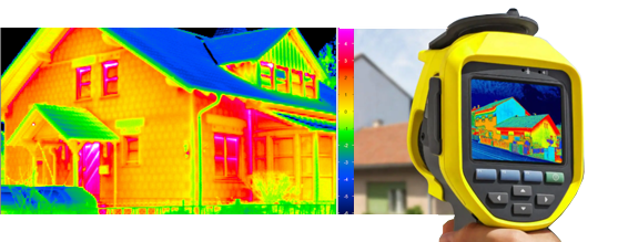 Взгляд на дом под тепловизором ООО Монтаж ООО